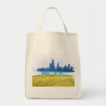 Arte del horizonte de Chicago con aerógrafo
