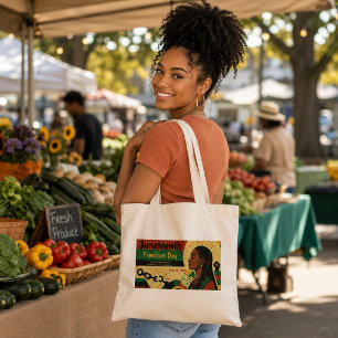 Bolso De Tela Arte del Juneteenth y Declaración de Liberación