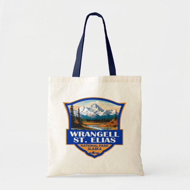 Bolso De Tela Arte del Parque Nacional Wrangell St. Elias (Frente)