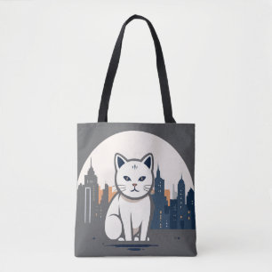 Bolso De Tela Arte del vector del gato Animal ciudad gráfica urb