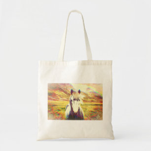 Bolso De Tela Arte digital de caballos de Islandia