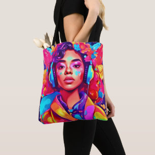 Bolso De Tela Arte digital de dama funky