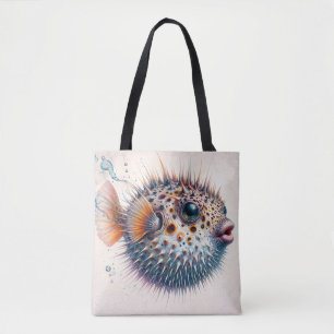 Bolso De Tela Arte divertido de pez globo animal marino