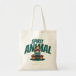 Bolso De Tela Arte Divertido y Lindo del Gato Animal Espiritual