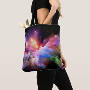 Bolso De Tela Arte en la nube de SlipperyJoe abstracto vibrante