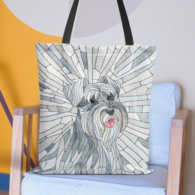 Bolso De Tela Arte en miniatura de Schnauzer Mosaic (Subido por el creador)