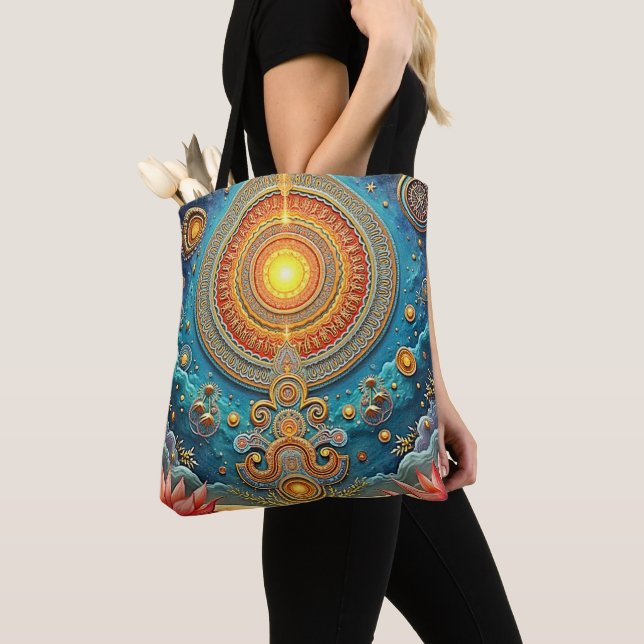 Bolso De Tela Arte espiritual de Mandala (Detalle)