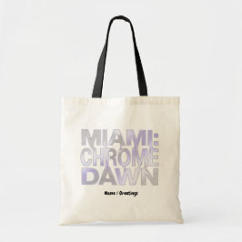 Bolso De Tela Arte Estético de Metal Líquido Miami Chrome Dawn Y