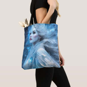 Bolso De Tela Arte etéreo congelado de nieve reina fantasía