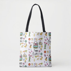 Bolso De Tela Arte Feliz Pascua