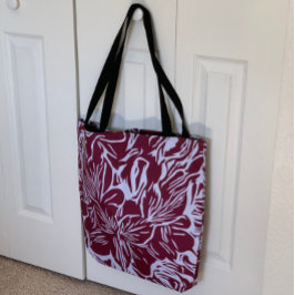 Bolso De Tela Arte Floral Abstracto Compras de Comestibles Playa
