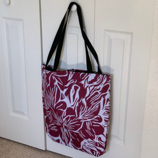 Bolso De Tela Arte Floral Abstracto Compras de Comestibles Playa