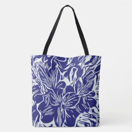 Bolso De Tela Arte Floral Abstracto Compras de Comestibles Playa