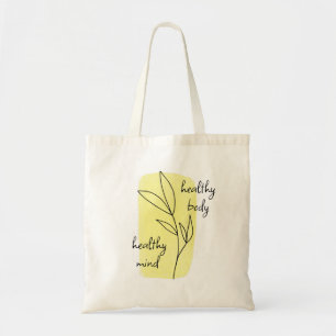 Bolso De Tela Arte floral amarillo Salud y bienestar