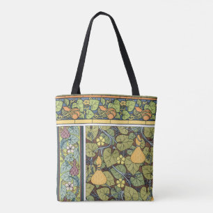Bolso De Tela Arte floral antiguo Nouveau verduras, calabazas