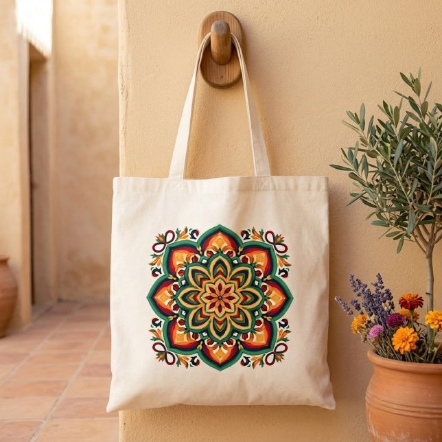 Bolso De Tela Arte floral boho folk (Subido por el creador)