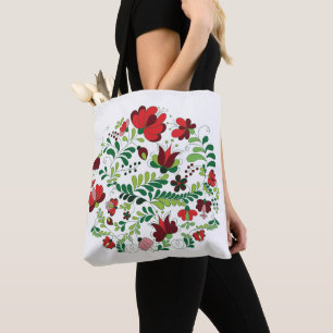 Bolso De Tela Arte floral Matyo húngaro