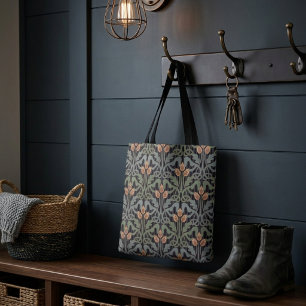 Bolso De Tela Arte Floral Nouveau de Estilo Antiguo