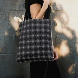 Bolso De Tela Arte florido brillante y negrizado