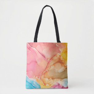 Bolso De Tela Arte fluido abstracto de lujo natural en alco