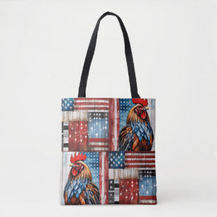 Bolso De Tela Arte folclórico de la bandera estadounidense