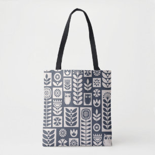 Bolso De Tela Arte folclórico escandinavo patrón vintage sin fis