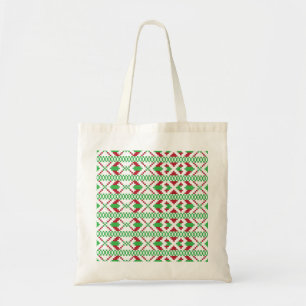 Bolso De Tela Arte folclórico étnico letón verde y rojo