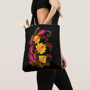 Bolso De Tela Arte Folclórico Floral Ucraniano