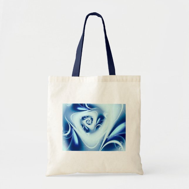 Bolso De Tela Arte fractal de agua azul (Frente)