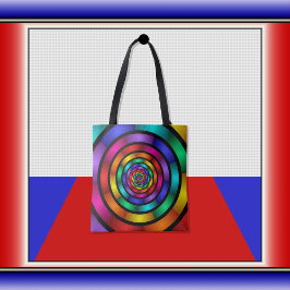 Bolso De Tela Arte fractal moderno y psicodélico