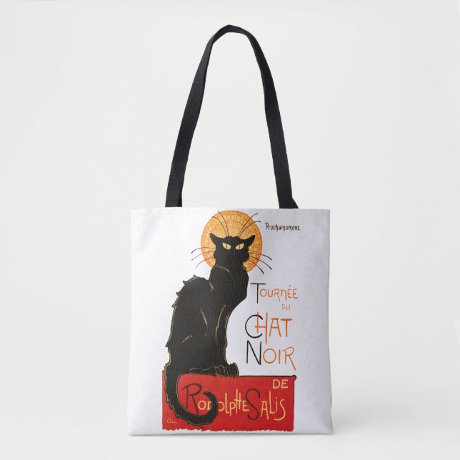Bolso De Tela Arte francés Steinlen Black Cat Classic (Anverso)