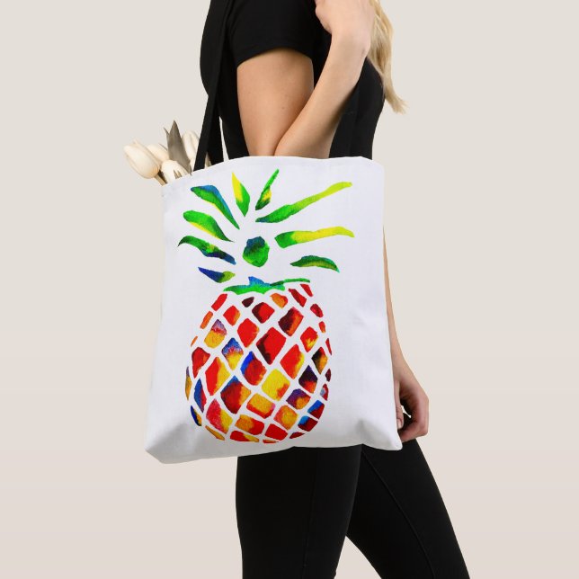 Bolso De Tela Arte fresco de piña divertida (Detalle)