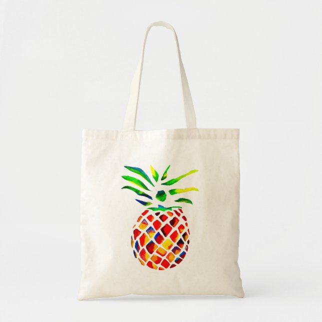 Bolso De Tela Arte fresco de piña divertida (Frente)