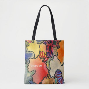 Bolso De Tela Arte fresco y caliente del extracto de la forma