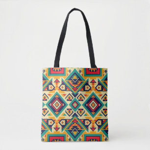 Bolso De Tela Arte geométrico azteca