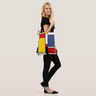 Bolso De Tela Arte Geométrico Moderno Inspirado En Mondria