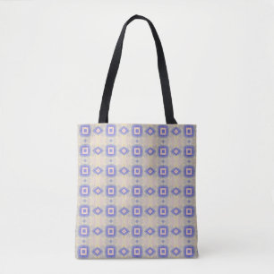 Bolso De Tela Arte geométrico moderno lavanda amarillo