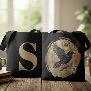 Bolso De Tela Arte Gótico Steampunk de Cuervo
