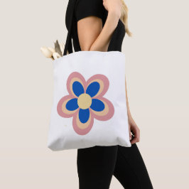 Bolso De Tela Arte Gráfico de Flor Colorida