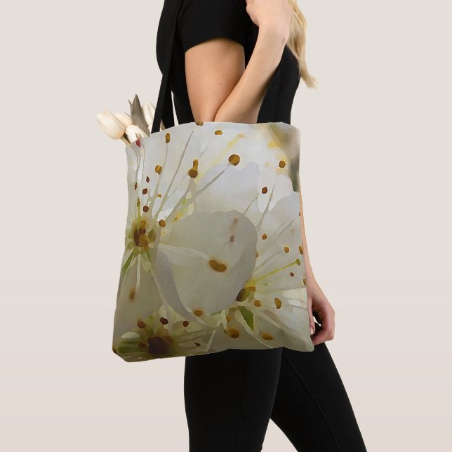 Bolso De Tela Arte impresionista de ciruelas salvajes (Detalle)