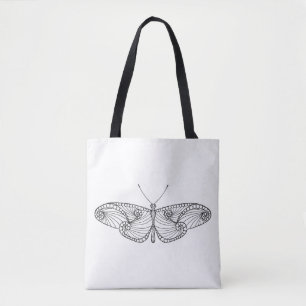 Bolso De Tela Arte inspirado 2 de la mariposa