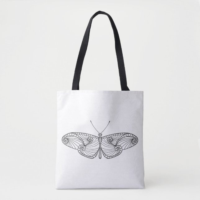 Bolso De Tela Arte inspirado 2 de la mariposa (Anverso)