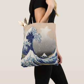 Bolso De Tela arte japonés vintage paisaje oceánico gran ola