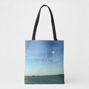 Bolso De Tela Arte Jesús y Paloma Cielo Pacífico