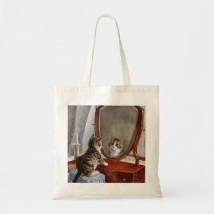 Bolso De Tela Arte lindo del vintage del gato del gatito