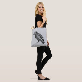 Bolso De Tela Arte lineal de loro (negro) Arte fino