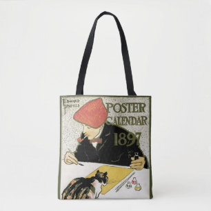 Bolso De Tela Arte Moderno Antiguo, Artista Pintando con Gato Ma