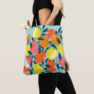 Bolso De Tela Arte moderno de cítricos de limón