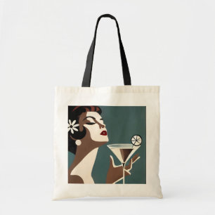 Bolso De Tela Arte Moderno de Mitad de Siglo La DIva del Martini