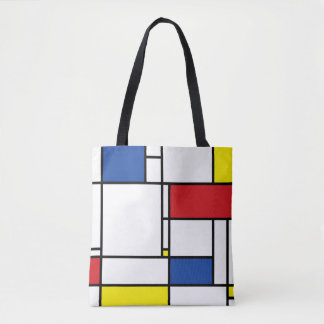 Bolso De Tela Arte Moderno De Stijl Geométrico Minimalista Mondr